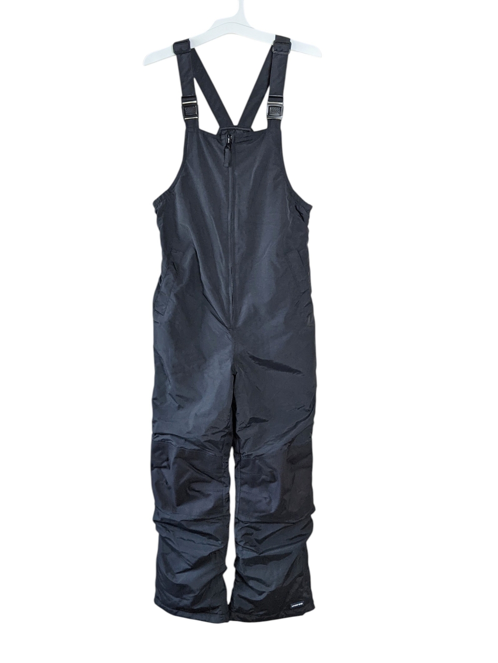 Like New Lands' End Black Unisex Kids Insulated Snow Bibs Size 12